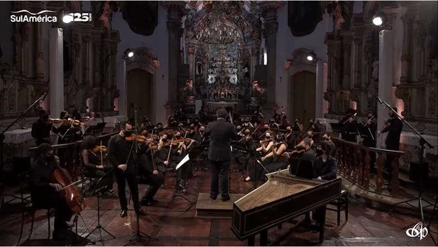 Academia da Orquestra Ouro Preto, na Igreja São Francisco de Assis (reprodução YouTube)