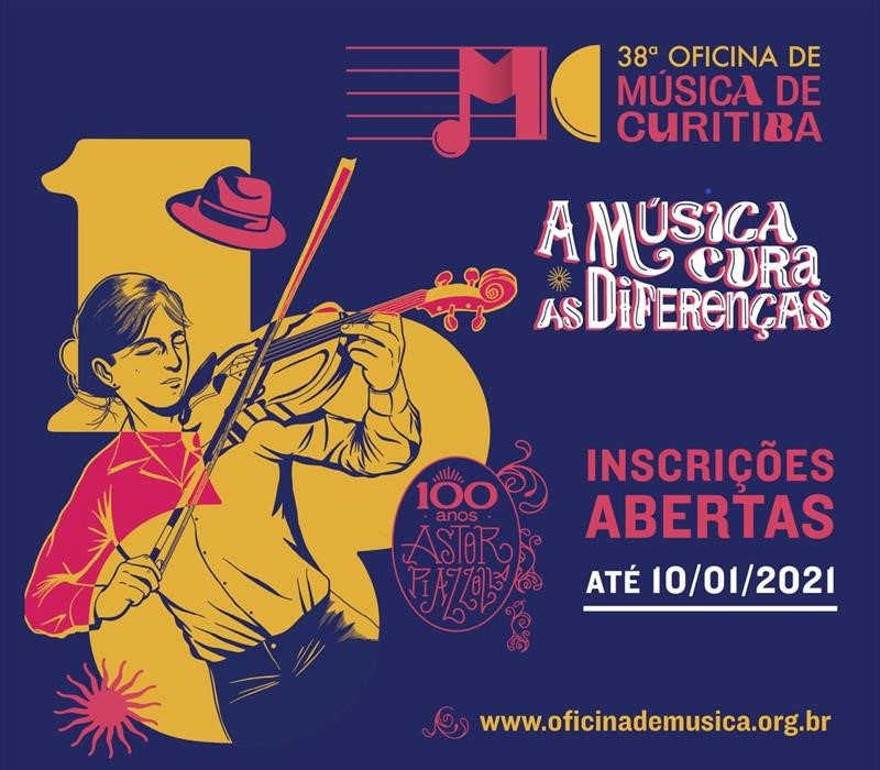 Cartaz da Oficina de Música de Curitiba