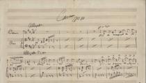 Detalhe do manuscrito da ópera 'Carmen', de Bizet [Reprodução]