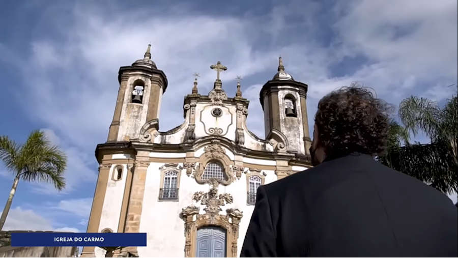 Igreja do Carmo, em Ouro Preto (reprodução YouTube)