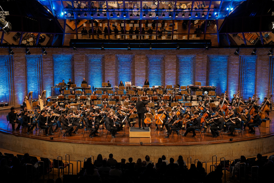 A Orquestra do Festival de 2025 no Auditório Claudio Santoro [Divulgação/Íris Zanetti]