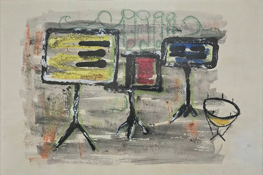 Pintura de Olivier Toni no Departamento de Música da USP, Ribeirão Preto (Reprodução)
