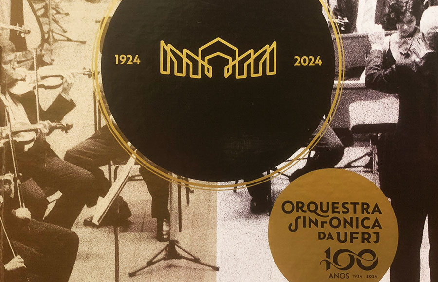 Reprodução detalhe da capa do livro Orquestra Sinfônica da UFRJ 100 anos (reprodução)