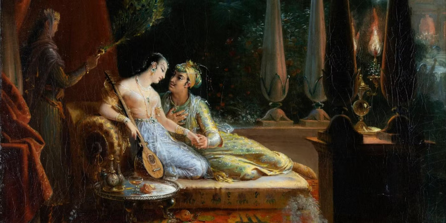 'Scheherazade e Shahryar', de Marie Éléonore Godefroid [Reprodução]