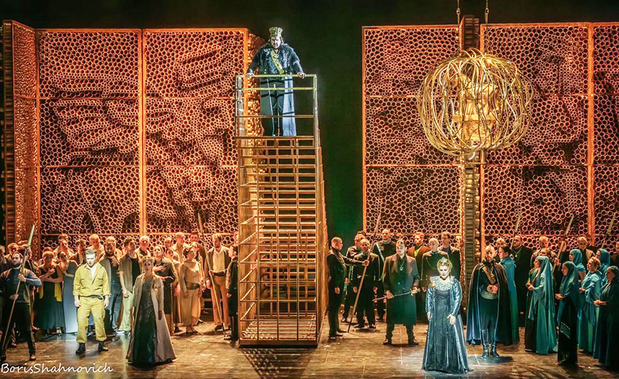 Cena de Nabucco da Ópera de Israel (divulgação, Boris Shahnovich)