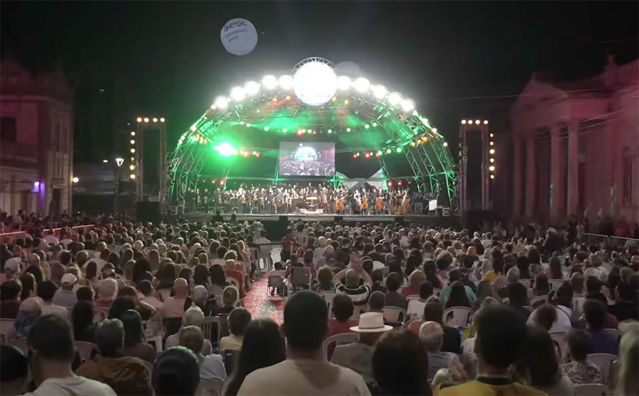 Concerto de encerramento da edição de 2026 do Festival Sesc de Pelotas (reprodução YouTube)