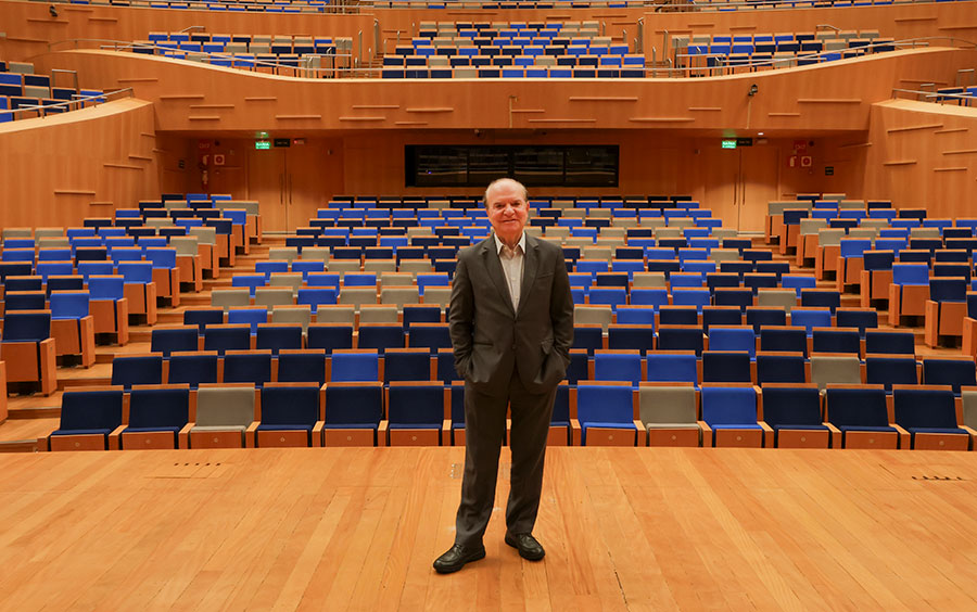 Wilson Brumer, novo presidente do Instituto Cultural Filarmônica, na Sala Minas Gerais (divulgação, Vinícius Costa)