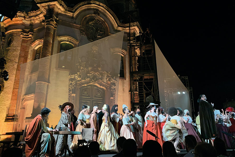 A ópera Aleijadinho, de Ernani Aguiar, foi apresentada ao ar livre em Ouro Preto e teve récitas no Palácio das Artes, em Belo Horizonte (divulgação)