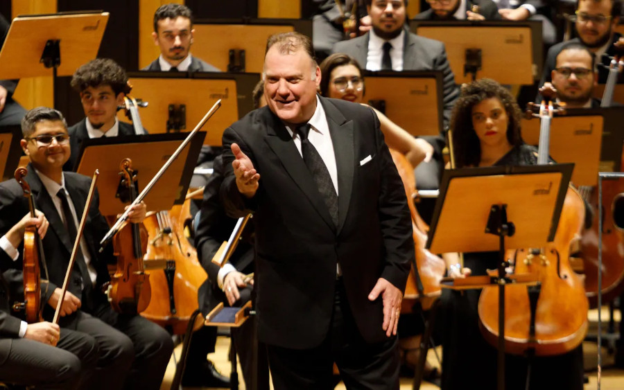 Bryn Terfel durante concerto na Sala São Paulo em 2023 [Divulgação]