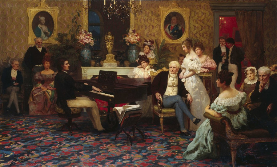 "Chopin toca para os Radziwill", quadro de Henryk Siemiradzk, de 1887 [Reprodução]