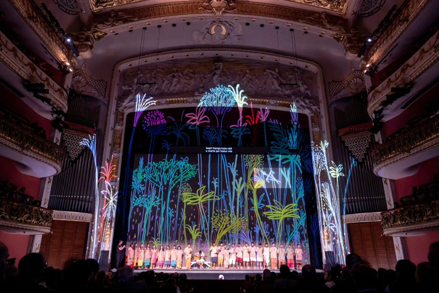 Cena da produção de 'O guarani' apresentada no Theatro Municipal de São Paulo [Divulgação]