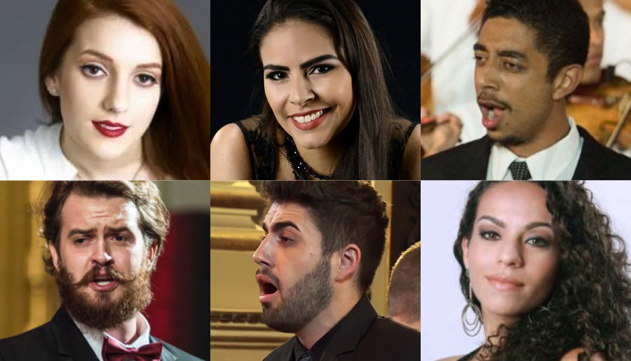 De cima para baixo, da esquerda para a direita: Luiza Willert, Deborah Bulgarelli, Vinicius Costa, Juliana Taino, Victor Bento e Vitório Scarpi [Divulgação]