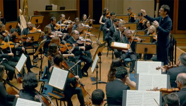 Revista Concerto Osesp sob direção de Dinis Sousa na Sala São Paulo (reprodução YouTube)