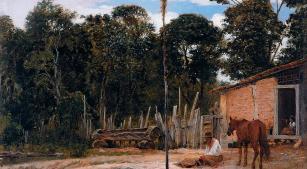 'Apertando o Lombilho', pintura de Almeida Junior que ilustra a capa do disco [Google Art Project]