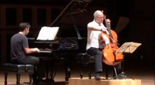 Ensaio de Cristian Budu e Antonio Meneses para o concerto de abertura da temporada da Cultura Artística [Reprodução / Cultura Artística[ Ensaio de Cristian Budu e Antonio Meneses para o concerto de abertura da temporada da Cultura Artística [Reprodução / Cultura Artística[