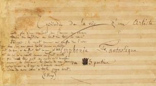 Manuscrito da Sinfonia Fantástica, de Hector Berlioz [Reprodução]