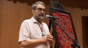 Antonio Hohlfeldt, presidente da Fundação Theatro São Pedro, no ‘Ópera em pauta’ realizado em outubro (divulgação, Vitoria Proença)