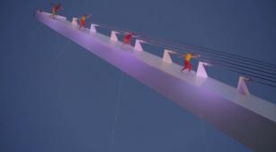 Bird Strike (2014), performance do coletivo Bandaloop na Sundial Bridge