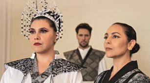 Joyce Martins, Thiago Arancam e Carmen Monarcha [Divulgação/Andrea Camargo]