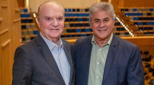 Wilson Brumer (esquerda) e Diomar Silveira na Sala Minas Gerais (divulgação, Bruna Brandão)