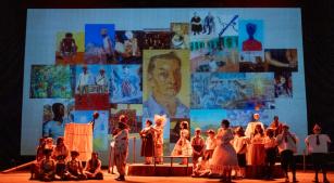 Cena da produção da ópera 'Candinho' no Theatro Municipal do Rio de Janeiro [Divulgação/Daniel Ebendinger]