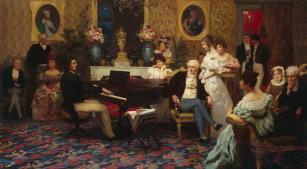 "Chopin toca para os Radziwill", quadro de Henryk Siemiradzk, de 1887 [Reprodução]