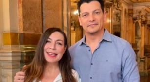 A mezzo soprano Denise de Freitas e o barítono Johnny França [Reprodução/Facebook]