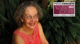 A compositora Marisa Rezende, que venceu o Grande Prêmio CONCERTO 2024 na votação do público (Revista CONCERTO, Vânia Laranjeira)